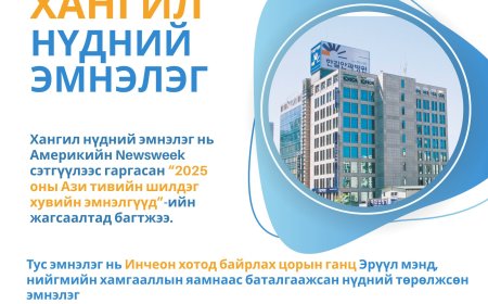 Хангил нүдний эмнэлэг нь Америкийн Newsweek сэтгүүлээс гаргасан “2025 оны Ази тивийн шилдэг хувийн эмнэлгүүд”-ийн жагсаалтад багтжээ